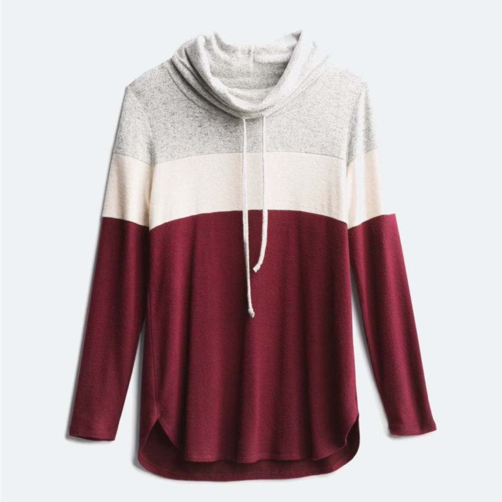 Colorblock Hoodie with Drawstring